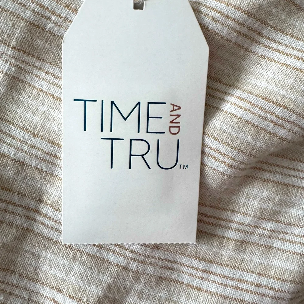 Tie Front Cap Sleeve Linen Top XXXL (22) NWT - Picture 11 of 13